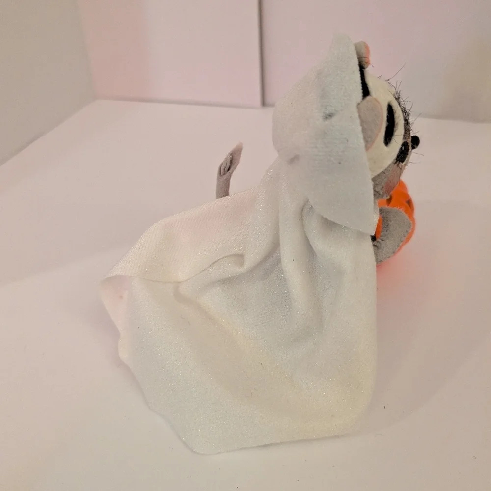 Annalee Halloween Mouse Figurine with Pumpkin Pail - 7 inches